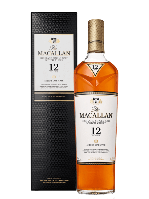 Macallan 12 Year Old Scotch Whisky-Sherry Oak Cask W/Box - Double S Wine 